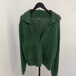 wild fable Fuzzy Forest Green Cardigan